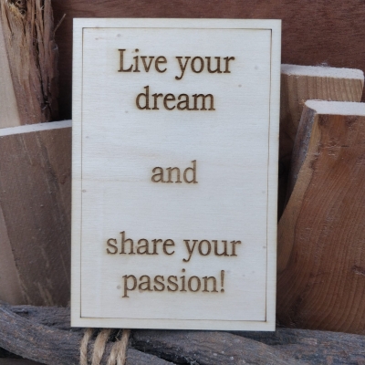 Kaart "Live your dream"